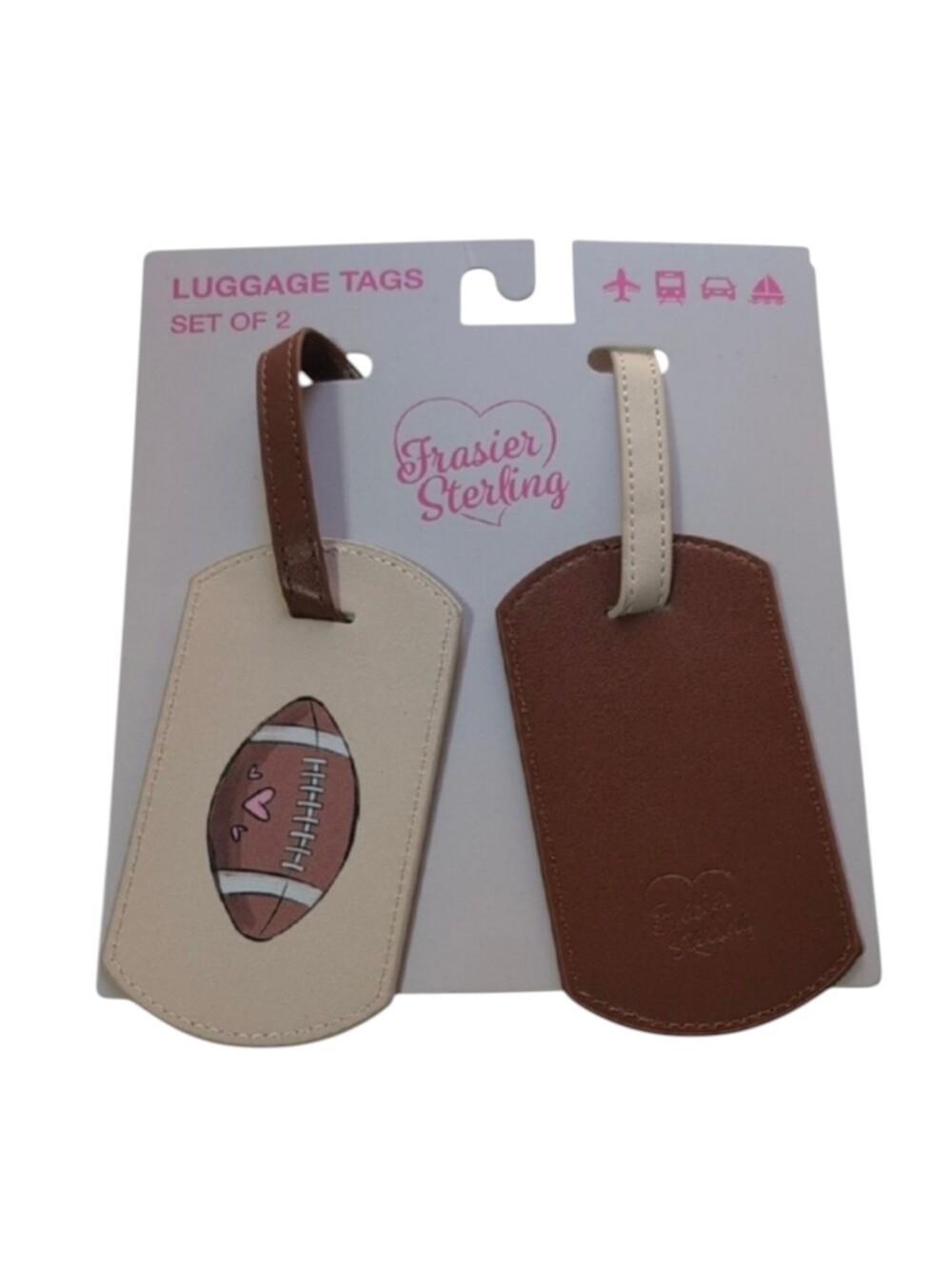 Frasier Sterling Football Theme Luggage Tag Set